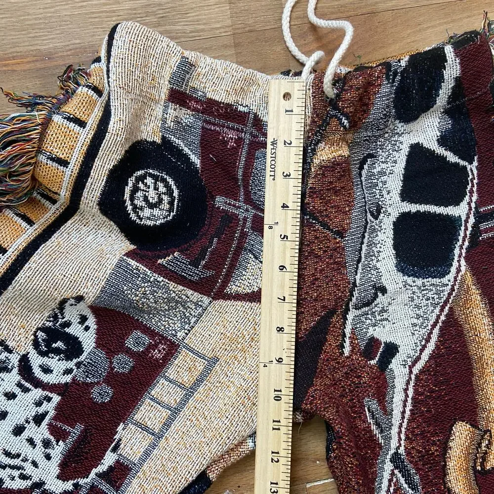 “Dalmatians & Creations” 1/1 Upcycled Women’s Tapestry Pants - Picture 3 of 6